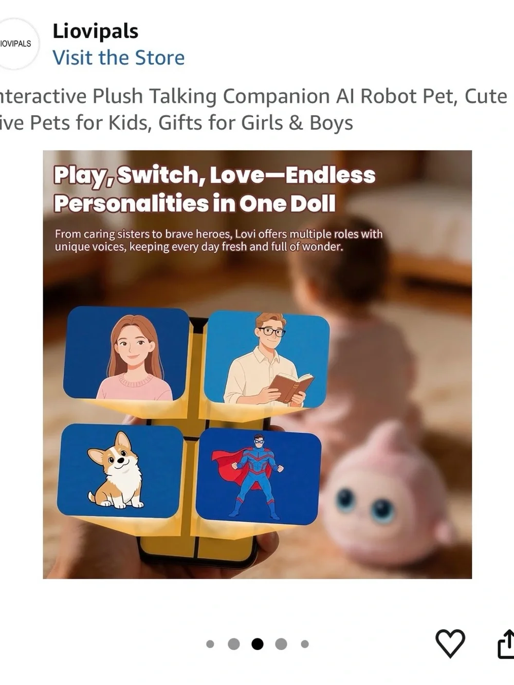 Interactive Plush Talking Companion AI Robot Pet, Cute Live Pets for Kids